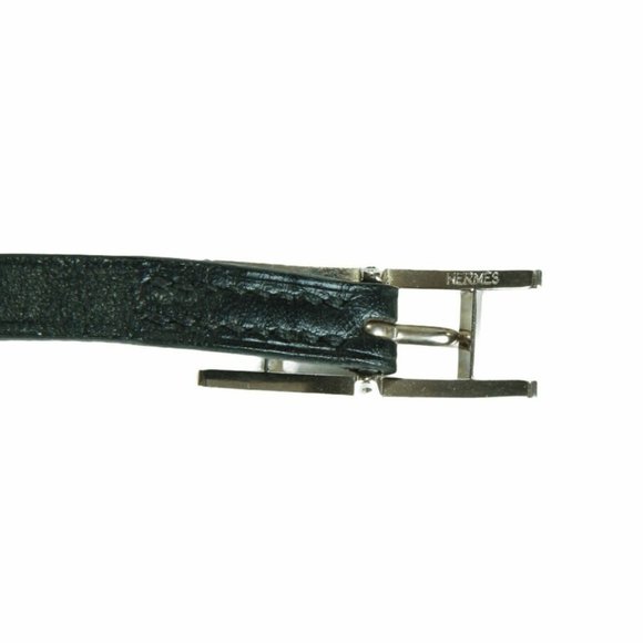Authentic Hermes black leather belt or bracelet - Picture 4 of 7